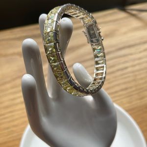 New Years Eve BLING!!…DBJ signed Antique/VTG Art Deco sterling bracelet